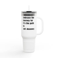 Motivational Insulated Travel Mug - 40oz Embrace the Journey - FitLife - WellnessOasis