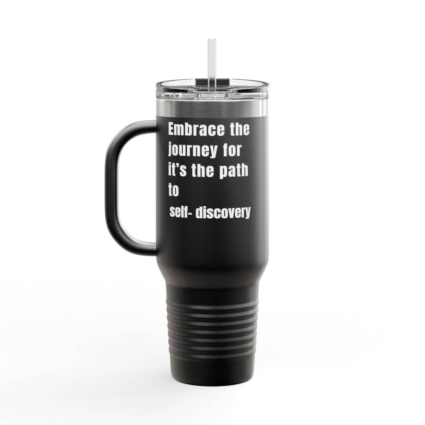 Motivational Insulated Travel Mug - 40oz Embrace the Journey - FitLife - WellnessOasis