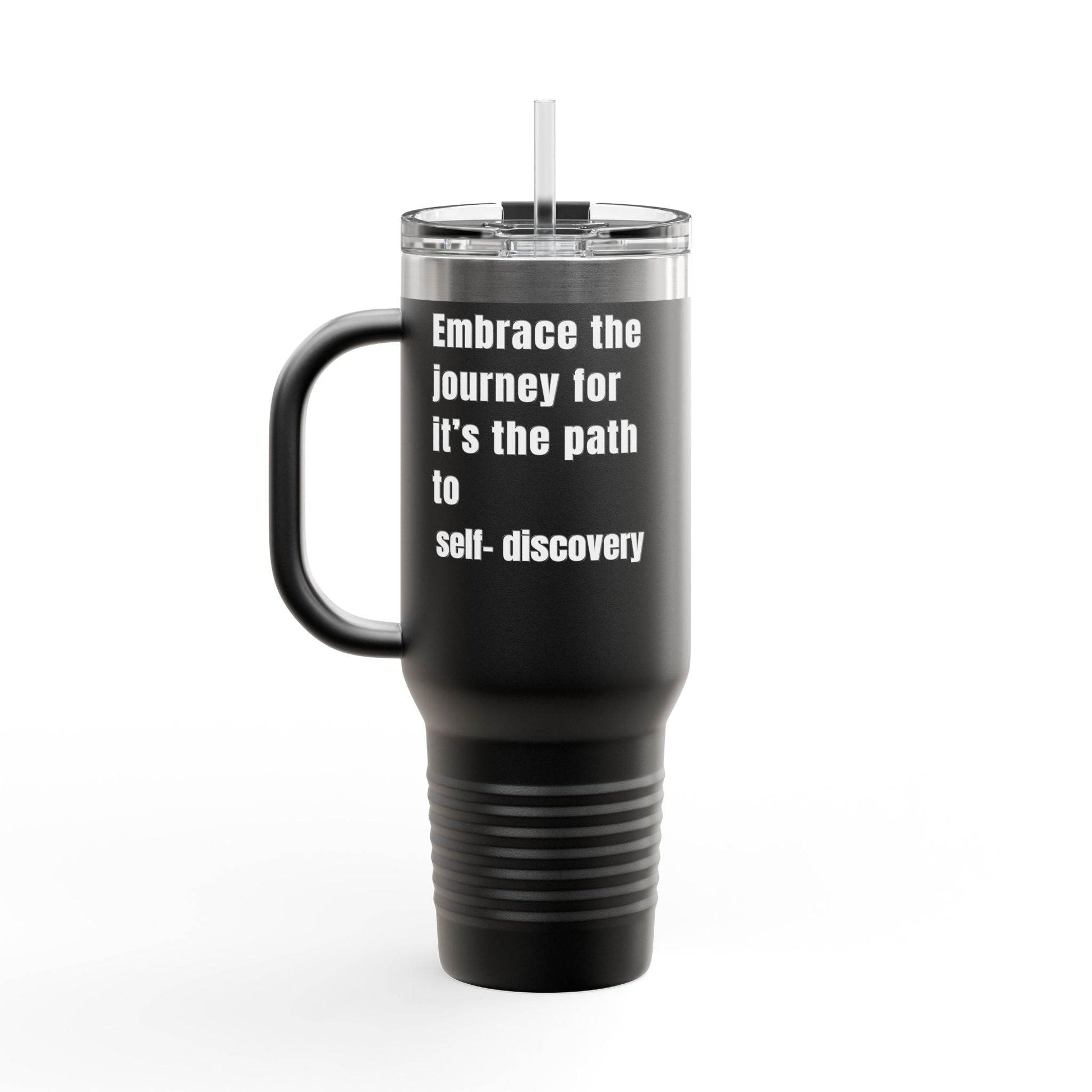 Motivational Insulated Travel Mug - 40oz Embrace the Journey - FitLife - WellnessOasis