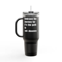 Motivational Insulated Travel Mug - 40oz Embrace the Journey - FitLife - WellnessOasis