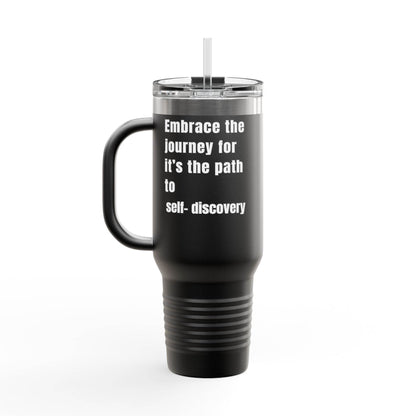 Motivational Insulated Travel Mug - 40oz Embrace the Journey - FitLife - WellnessOasis