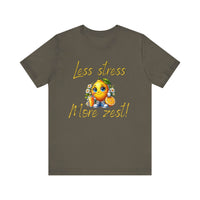 Motivational Zesty Tee - Less Stress More Zest! - FitLife - WellnessOasis