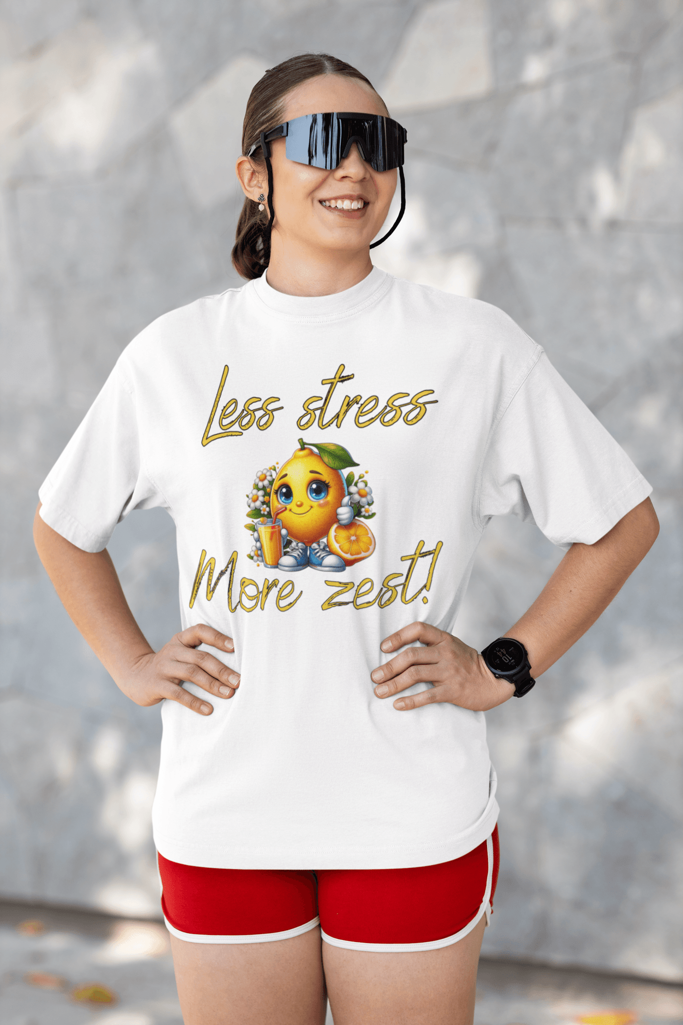 Motivational Zesty Tee - Less Stress More Zest!