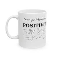Mug - Positive Quote with Happy Drawing Elements - FitLife - WellnessOasis