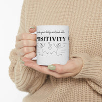 Mug - Positive Quote with Happy Drawing Elements - FitLife - WellnessOasis