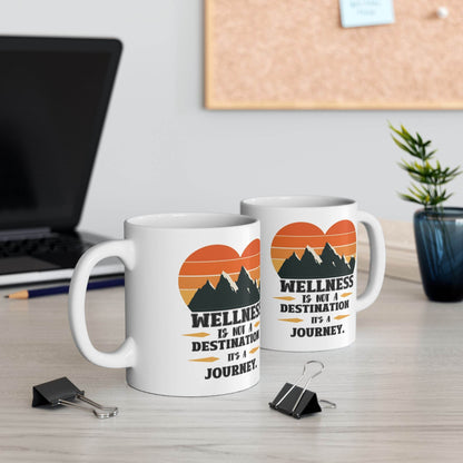 Mug - Wellness Journey Quote - FitLife - WellnessOasis