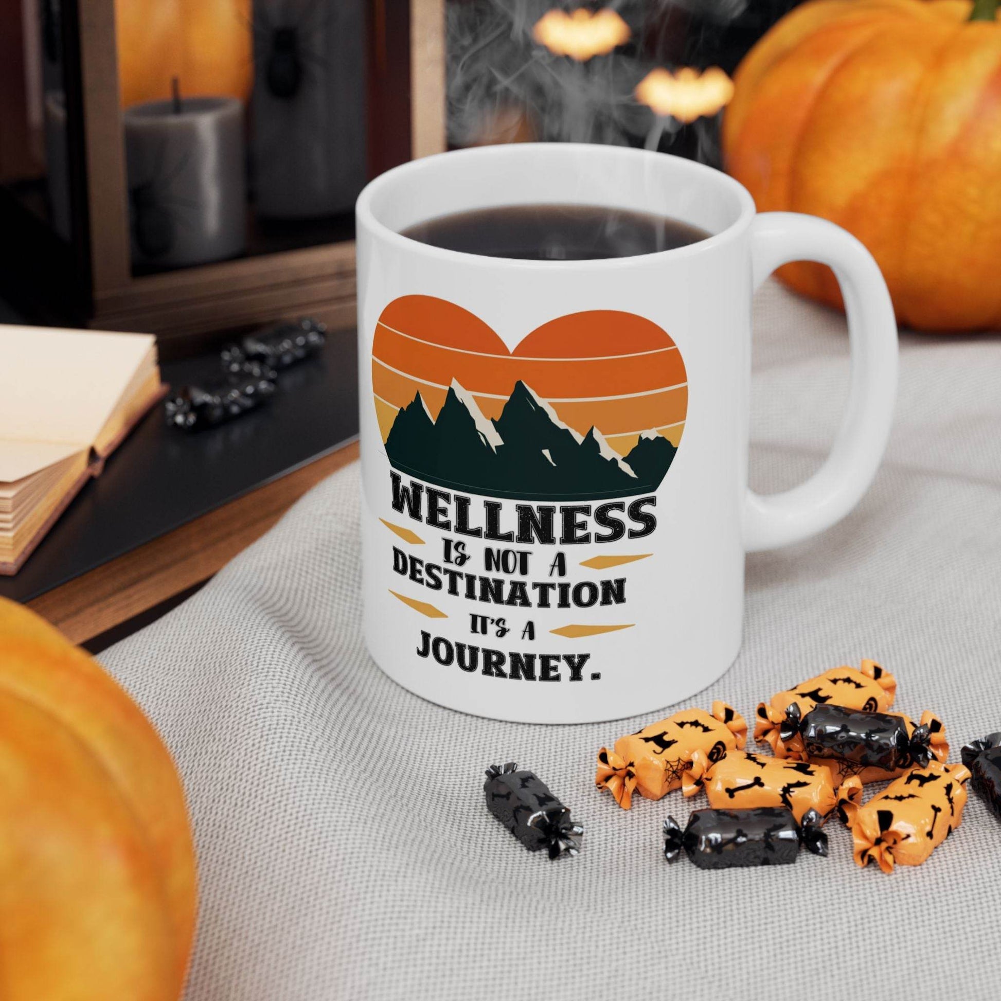 Mug - Wellness Journey Quote - FitLife - WellnessOasis
