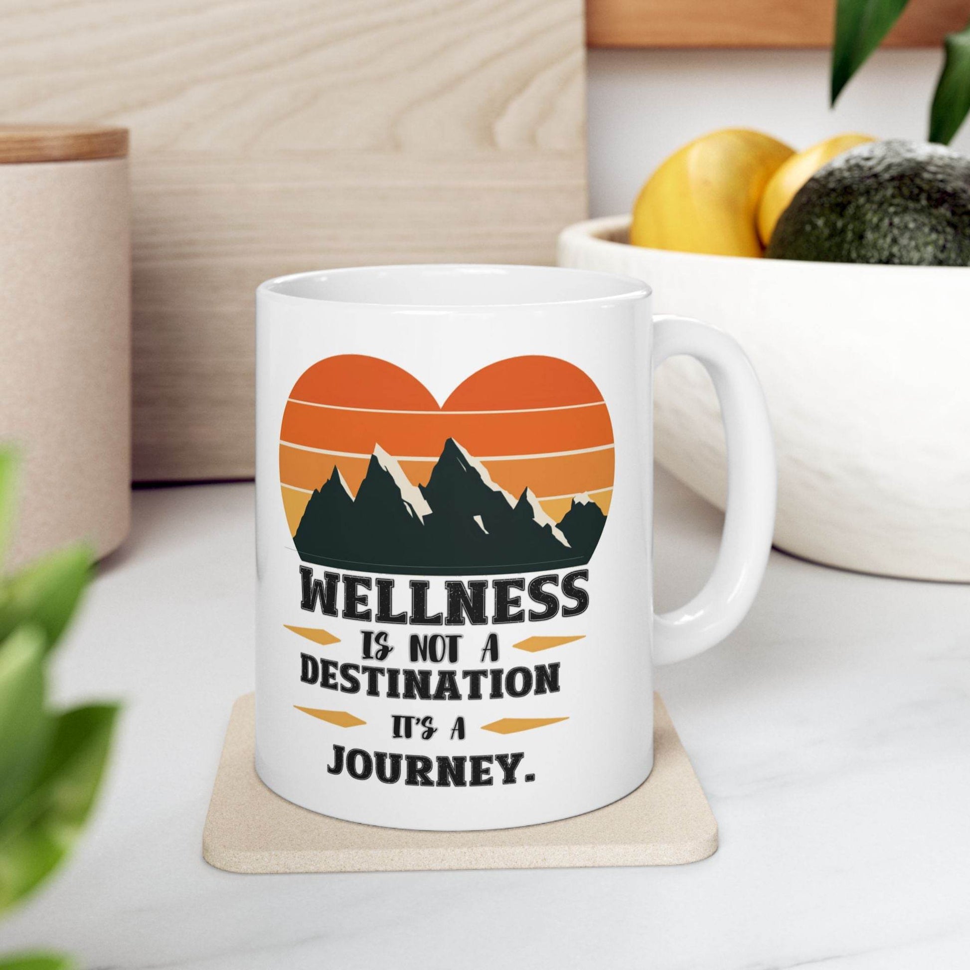 Mug - Wellness Journey Quote - FitLife - WellnessOasis