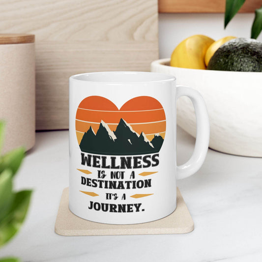 Mug - Wellness Journey Quote - FitLife - WellnessOasis