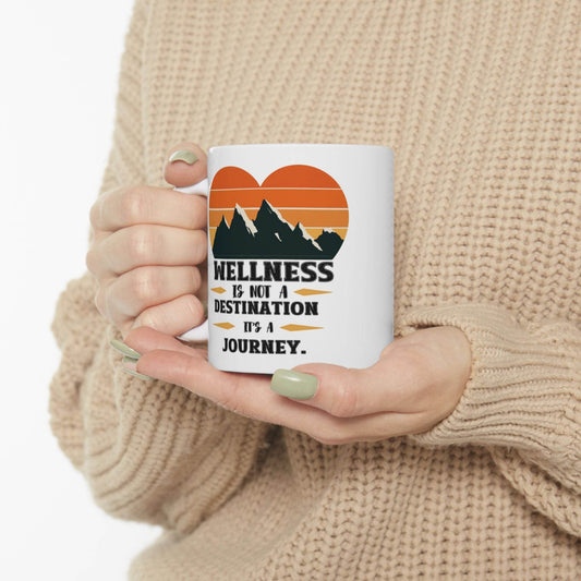 Mug - Wellness Journey Quote - FitLife - WellnessOasis