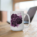 Mug with Purple Rose Design & Dream Big Sip Often - FitLife - WellnessOasis