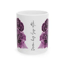 Mug with Purple Rose Design & Dream Big Sip Often - FitLife - WellnessOasis