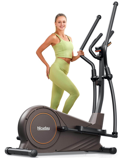 Niceday Elliptical Machine, Elliptical Trainer for Home with Hyper - Quiet Magnetic Driving System, 16 Resistance Levels, 15.5IN Stride, 400LBS Weight Capacity - FitLife - WellnessOasis