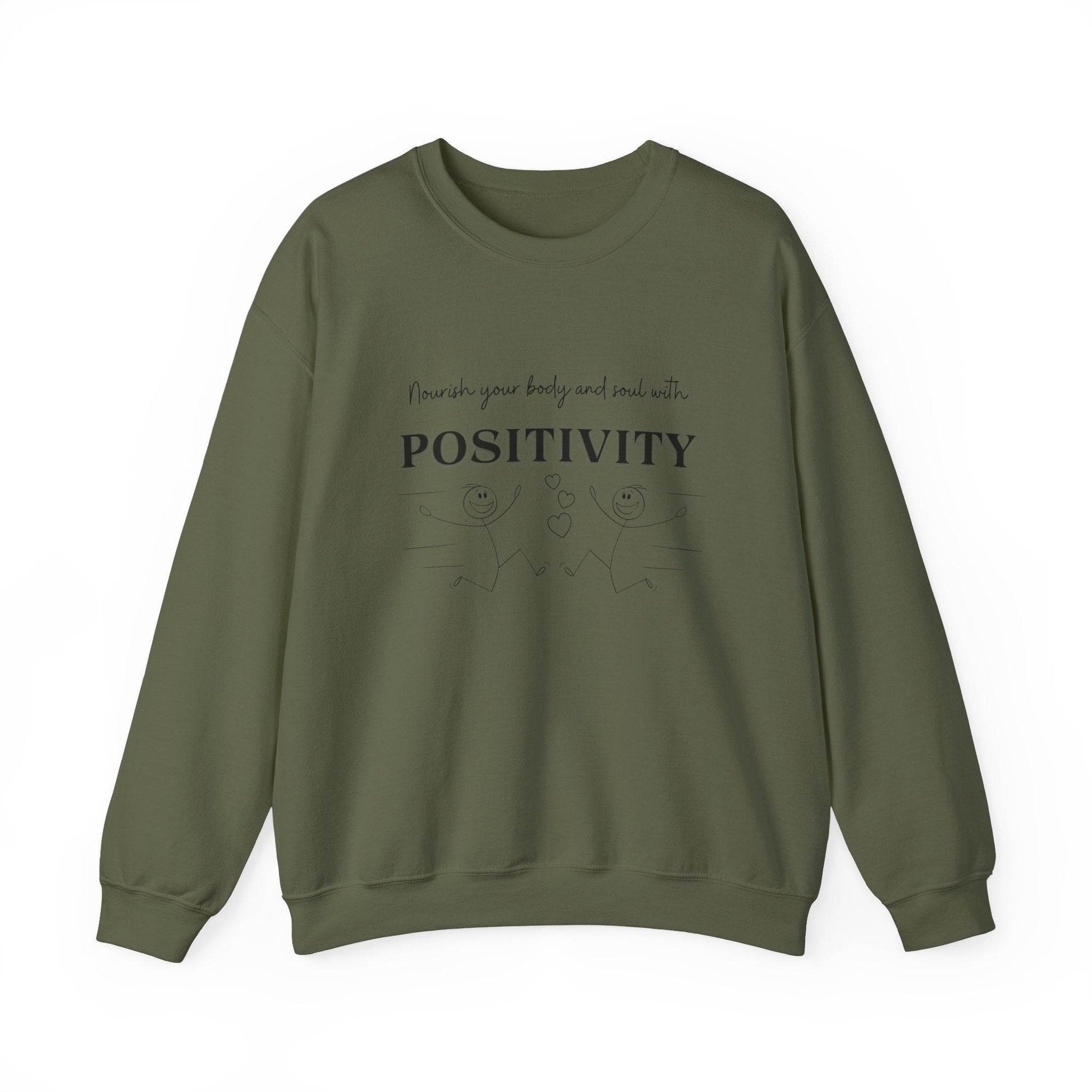 Nourish Positivity Sweatshirt - FitLife - WellnessOasis
