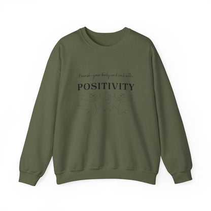 Nourish Positivity Sweatshirt - FitLife - WellnessOasis