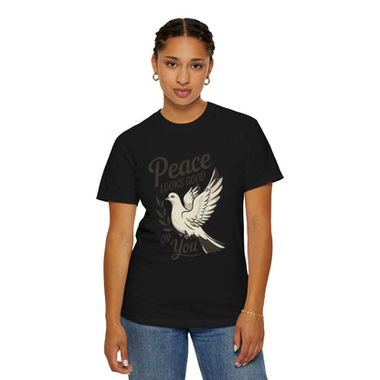 Peace Looks Good on You T-Shirt – Positive Vibes Tee - FitLife - WellnessOasis