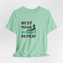 Rest, Yoga, Hydrate, Repeat T-Shirt - FitLife - WellnessOasis