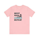 Rest, Yoga, Hydrate, Repeat T-Shirt - FitLife - WellnessOasis