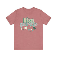 Rise and Sparkle T-shirt - FitLife - WellnessOasis