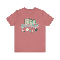 Rise and Sparkle T-shirt - FitLife - WellnessOasis