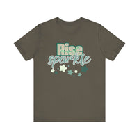 Rise and Sparkle T-shirt - FitLife - WellnessOasis