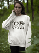 Sweatshirt Breathe in Wellness exhale stress - FitLife - WellnessOasis