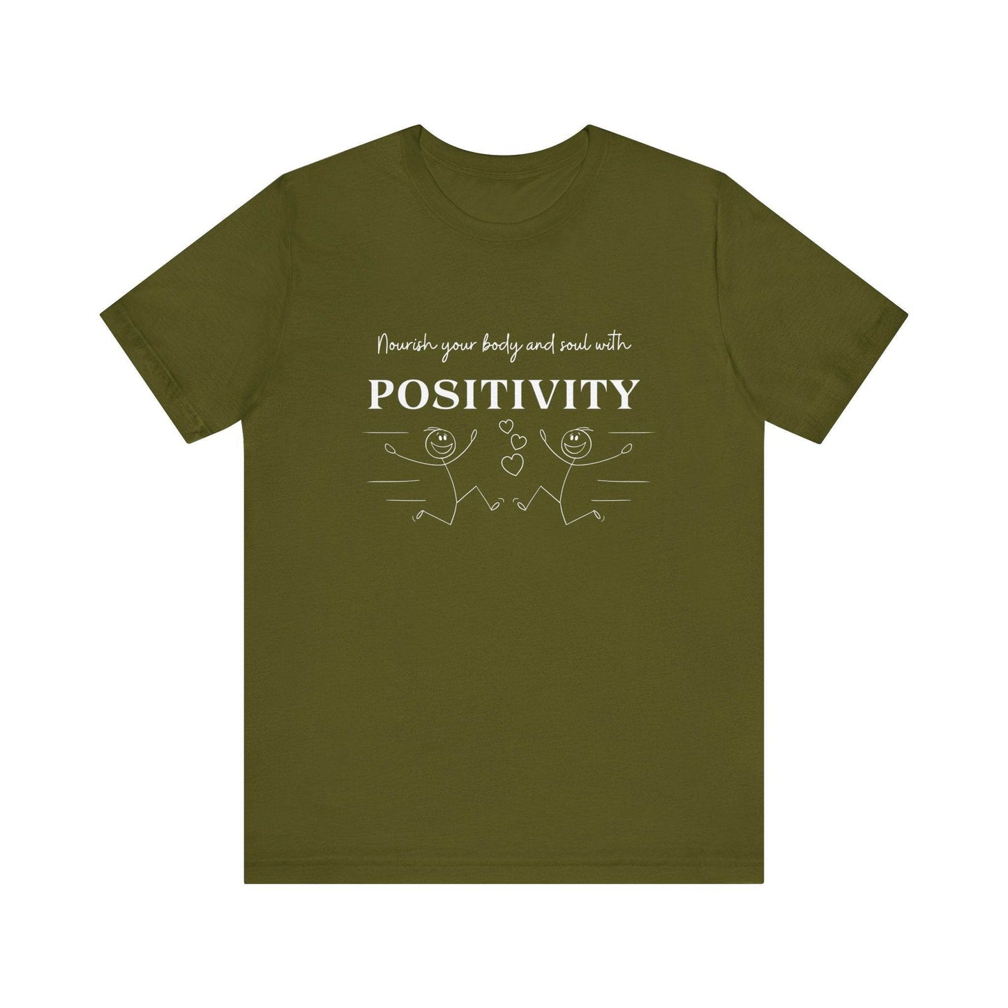 T-Shirt Nourish Your Body and Soul with Positivity - FitLife - WellnessOasis