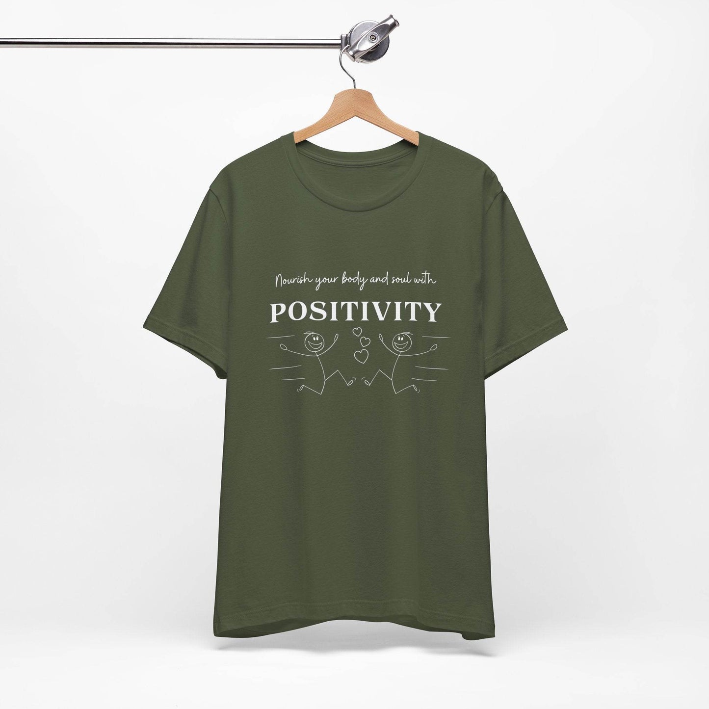 T-Shirt Nourish Your Body and Soul with Positivity - FitLife - WellnessOasis