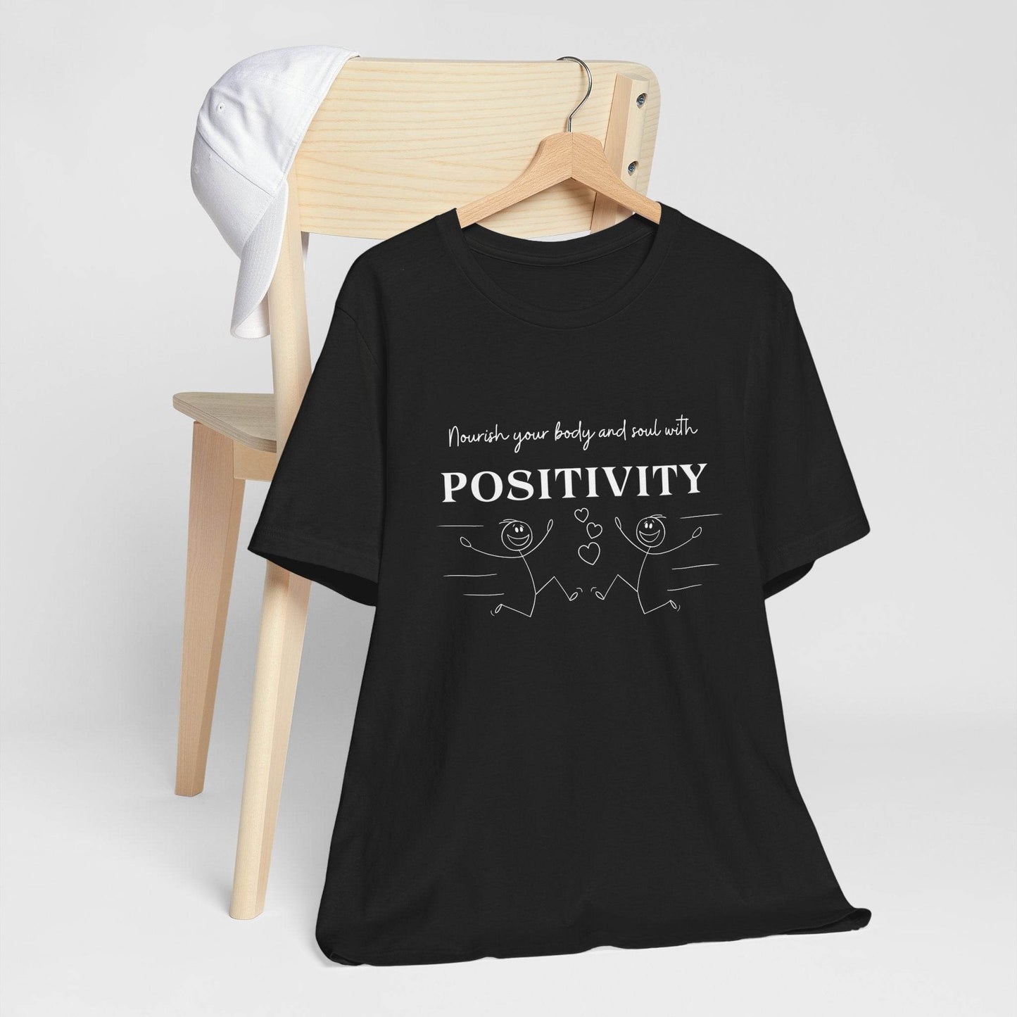 T-Shirt Nourish Your Body and Soul with Positivity - FitLife - WellnessOasis