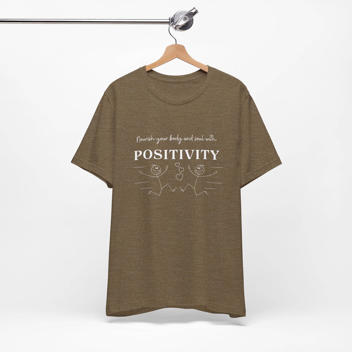 T-Shirt Nourish Your Body and Soul with Positivity - FitLife - WellnessOasis