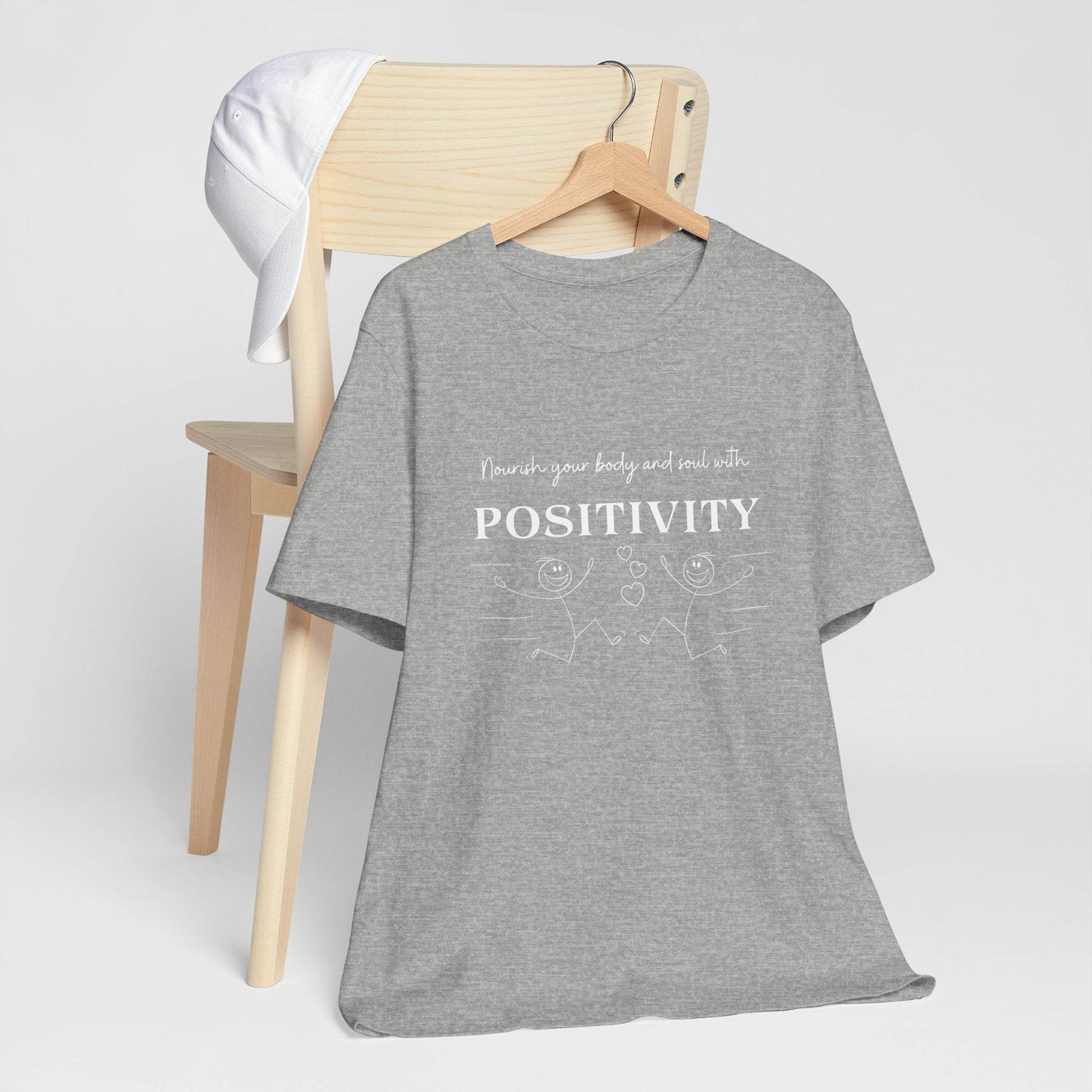 T-Shirt Nourish Your Body and Soul with Positivity - FitLife - WellnessOasis