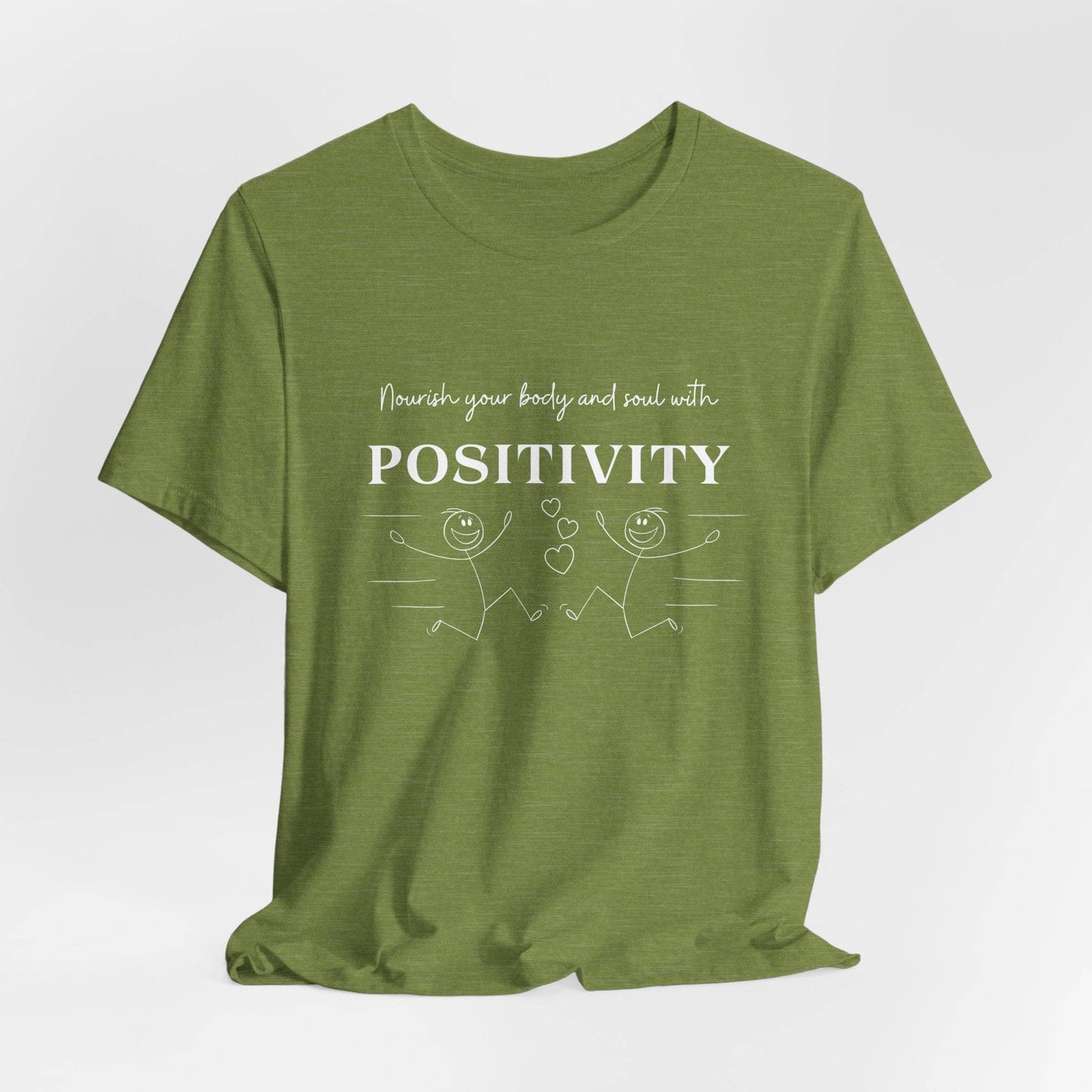 T-Shirt Nourish Your Body and Soul with Positivity - FitLife - WellnessOasis