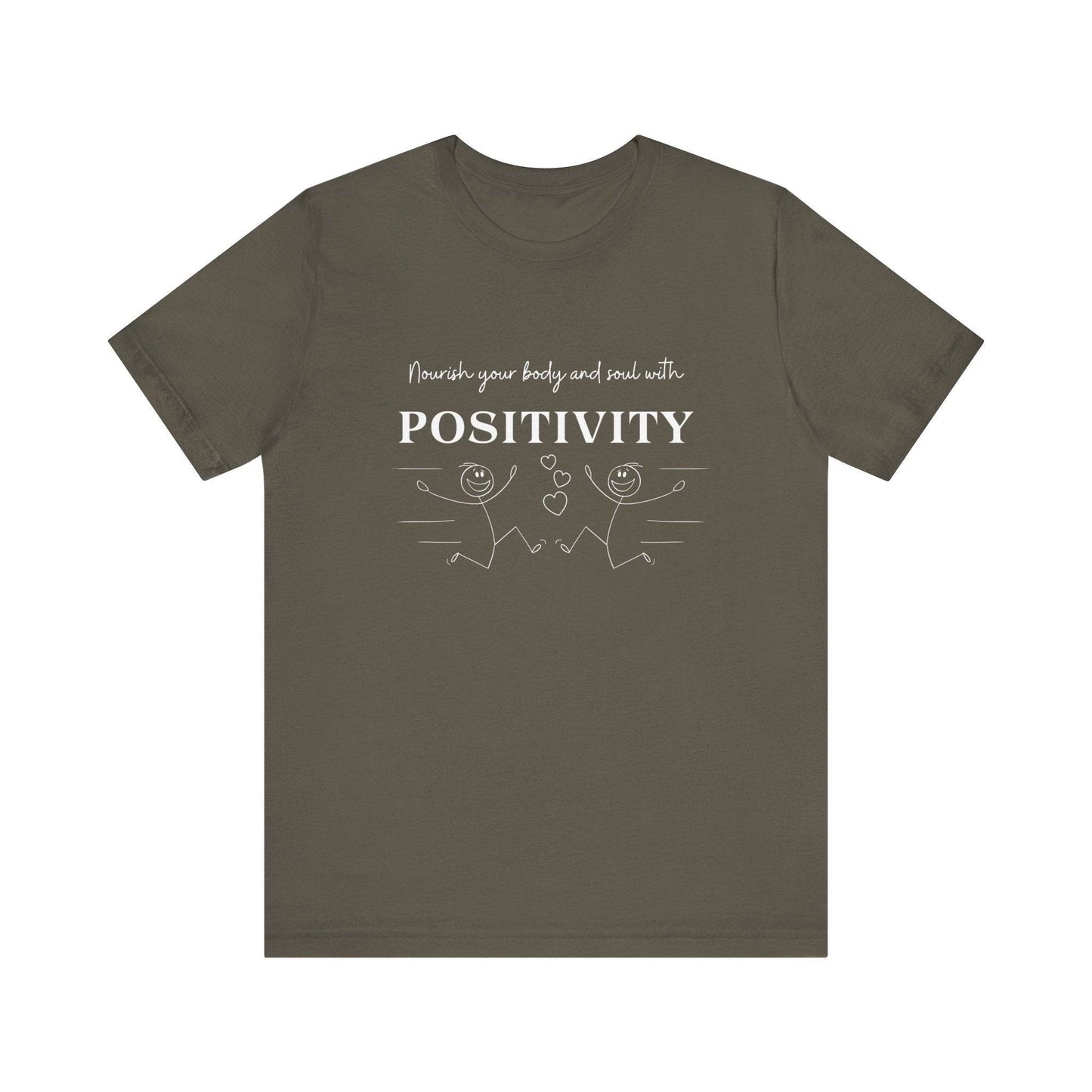 T-Shirt Nourish Your Body and Soul with Positivity - FitLife - WellnessOasis