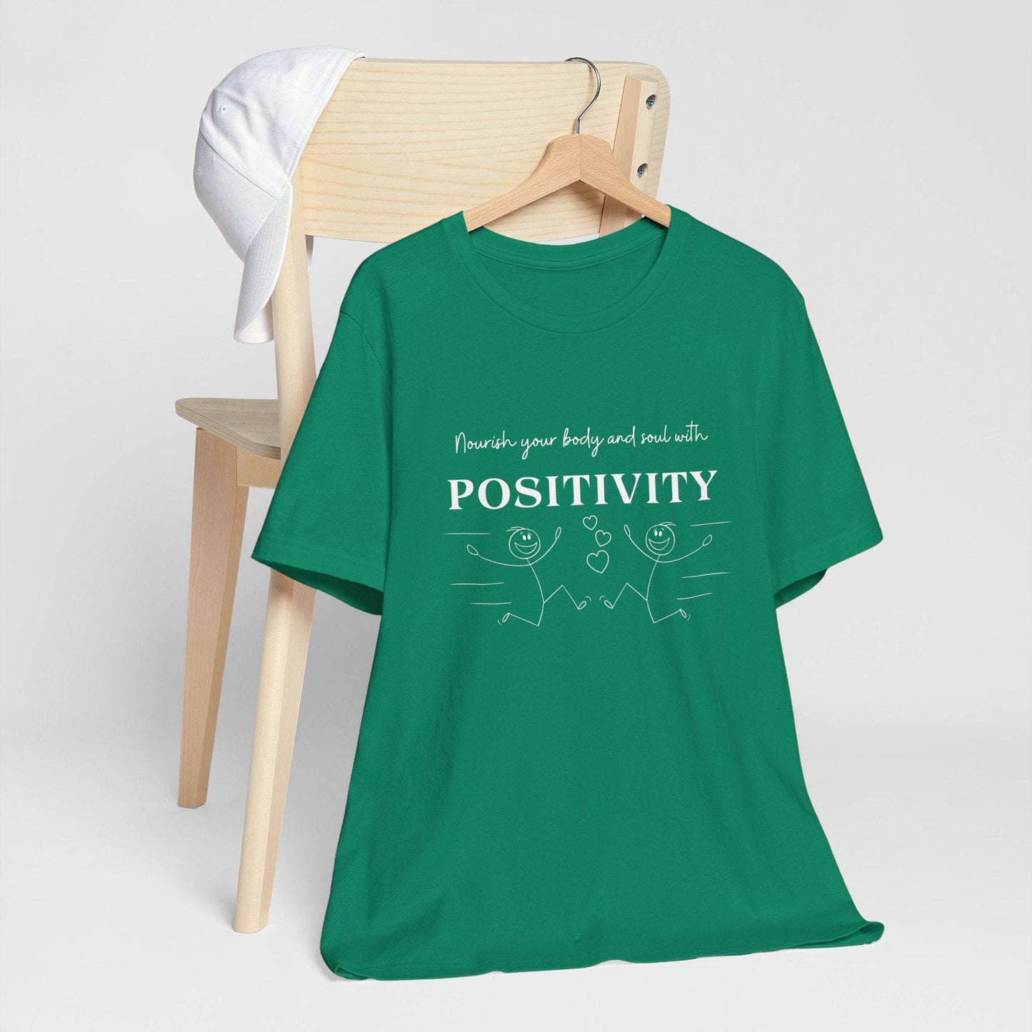 T-Shirt Nourish Your Body and Soul with Positivity - FitLife - WellnessOasis
