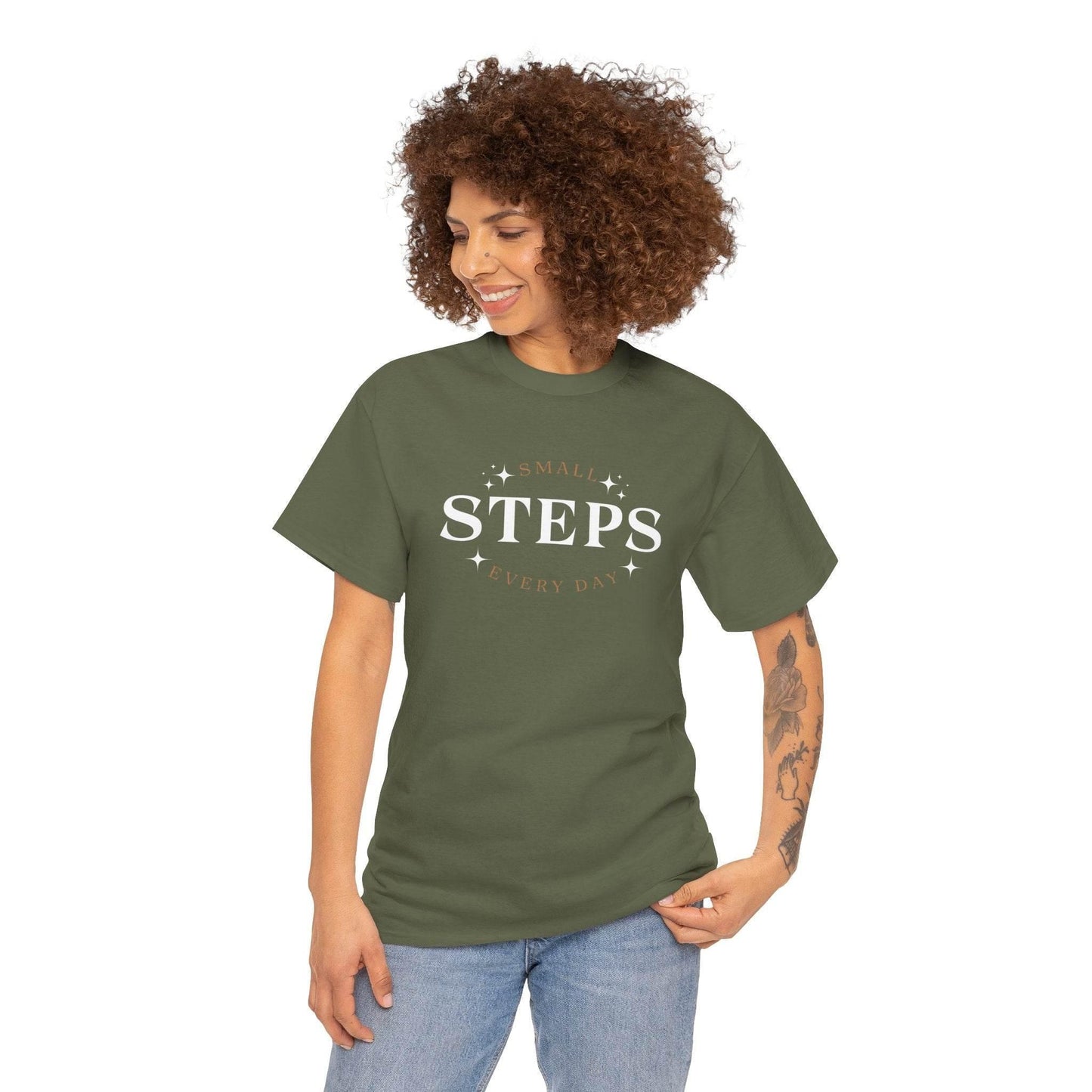 T-Shirt SMALL STEPS EVERY DAY - FitLife - WellnessOasis