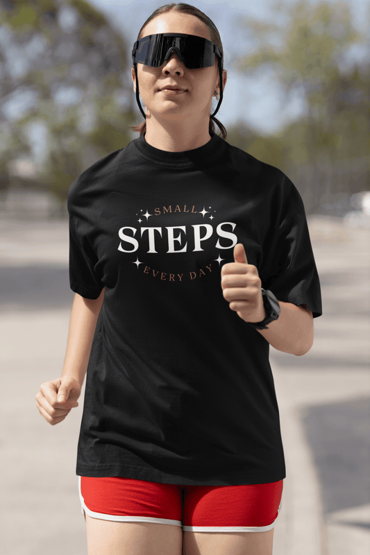 T-Shirt SMALL STEPS EVERY DAY - FitLife - WellnessOasis