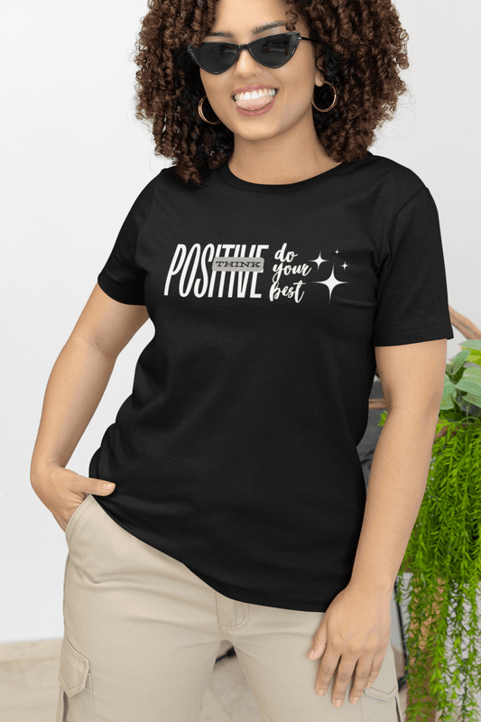 Think Positive Tee - FitLife - WellnessOasis