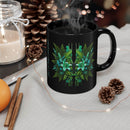 Tropical Ferns Inspirational Black Mug - FitLife - WellnessOasis