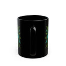 Tropical Ferns Inspirational Black Mug - FitLife - WellnessOasis