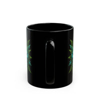 Tropical Ferns Inspirational Black Mug - FitLife - WellnessOasis