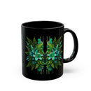 Tropical Ferns Inspirational Black Mug - FitLife - WellnessOasis
