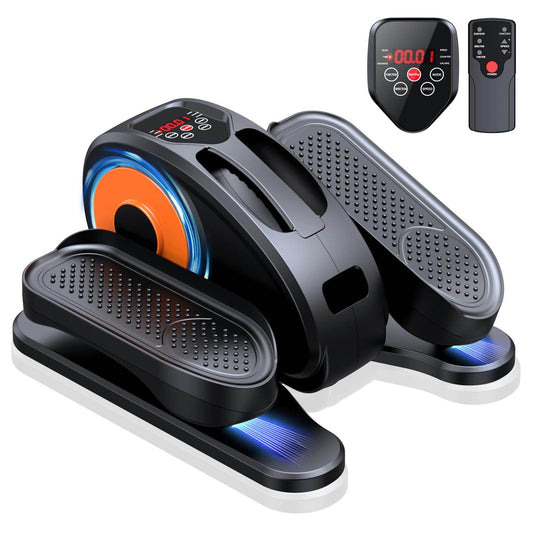 Under Desk Elliptical Machine, Ellipse Leg Exerciser for Seniors Fully Assembled, Quiet & Portable Electric Seated Pedal Exerciser with Remote Control & 12 Adjustable Speeds - FitLife - WellnessOasis