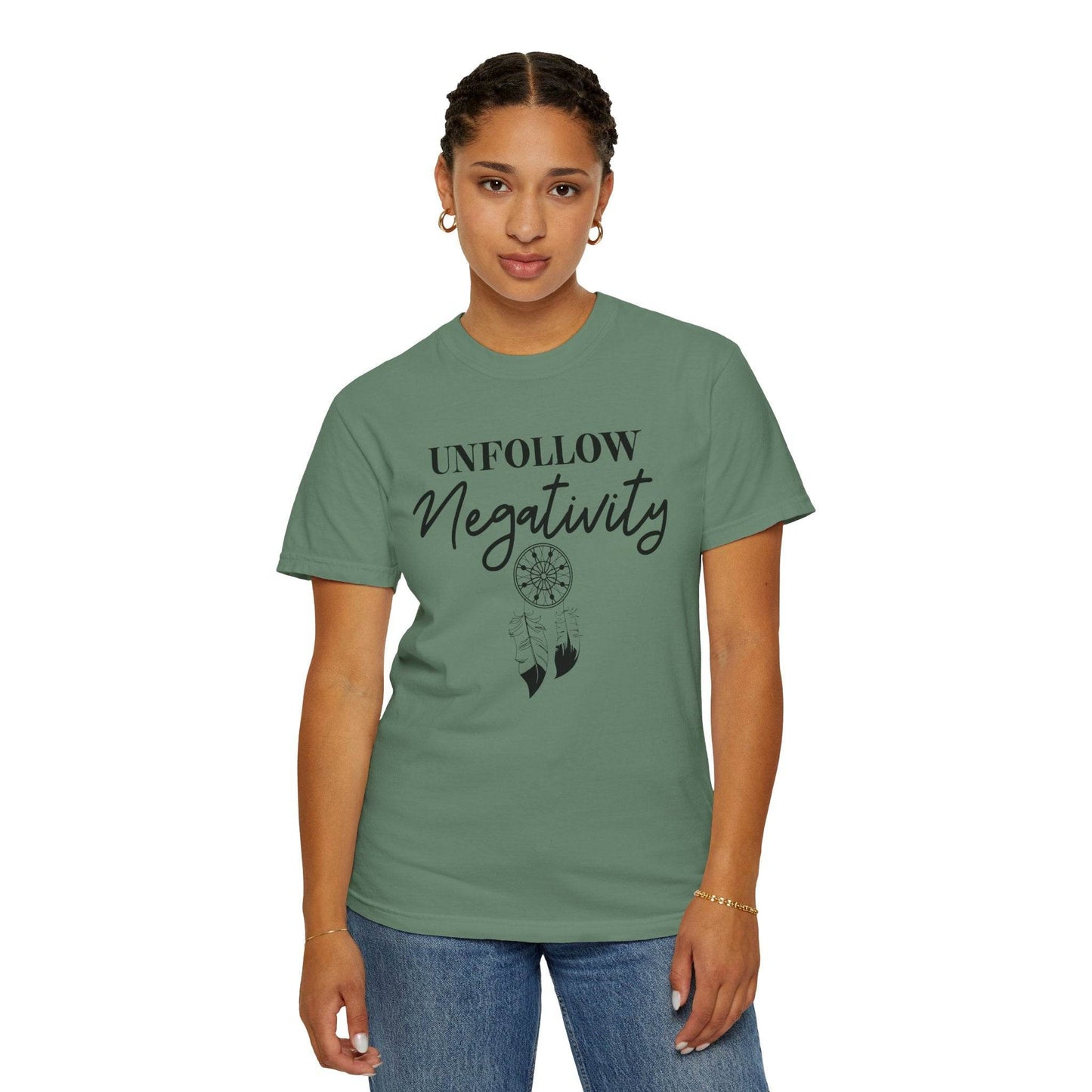 Unfollow Negativity T-Shirt – Positive Vibes Tee - FitLife - WellnessOasis
