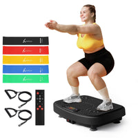 Vibration Plate Exercise Machine for Lymphatic Drainage Weight Loss,SoftGym Power Vibration Plate 300 - 400 Lbs Capacity Full Whole Body Workout Vibration Platform,Waver Vibration Plate for Home Fitness - FitLife - WellnessOasis