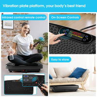 Vibration Plate Exercise Machine for Lymphatic Drainage Weight Loss,SoftGym Power Vibration Plate 300 - 400 Lbs Capacity Full Whole Body Workout Vibration Platform,Waver Vibration Plate for Home Fitness - FitLife - WellnessOasis