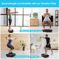 Vibration Plate Exercise Machine for Lymphatic Drainage Weight Loss,SoftGym Power Vibration Plate 300 - 400 Lbs Capacity Full Whole Body Workout Vibration Platform,Waver Vibration Plate for Home Fitness - FitLife - WellnessOasis