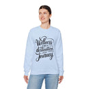 Wellness Is a Journey Crewneck – Motivational Self - Care Sweatshirt - FitLife - WellnessOasis