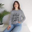 Wellness Is a Journey Crewneck – Motivational Self - Care Sweatshirt - FitLife - WellnessOasis