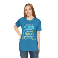 Wellness & Money - Motivational T-Shirt for Positive Vibes - FitLife - WellnessOasis