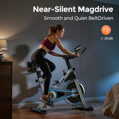 YOSUDA Exercise Bike – Brake Pad Stationary Bike for Home & App - FitLife - WellnessOasis